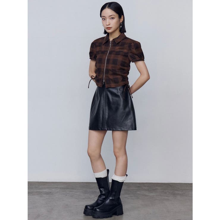 ストリングリボンジップシャツトップ | EMODA | 詳細画像9 