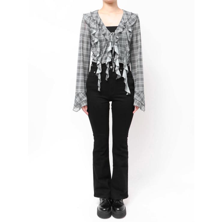 ラッフルハングクロップドブラウス | EMODA | 詳細画像45 