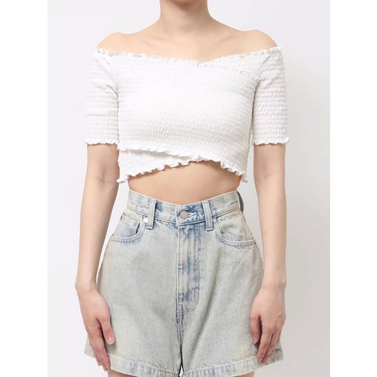 ホワイト | フィットクロスバンドトップ | EMODA