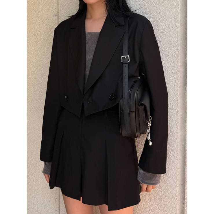 ブラック | テーラードショートジャケット | EMODA