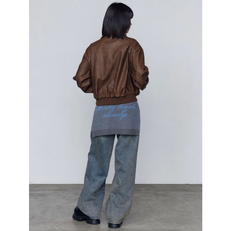 ヴィンテージフェイクレザーブルゾン | EMODA | 詳細画像18 