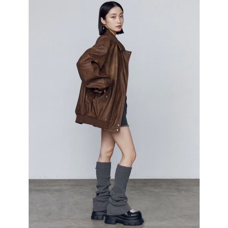 ヴィンテージフェイクレザーブルゾン | EMODA | 詳細画像50 