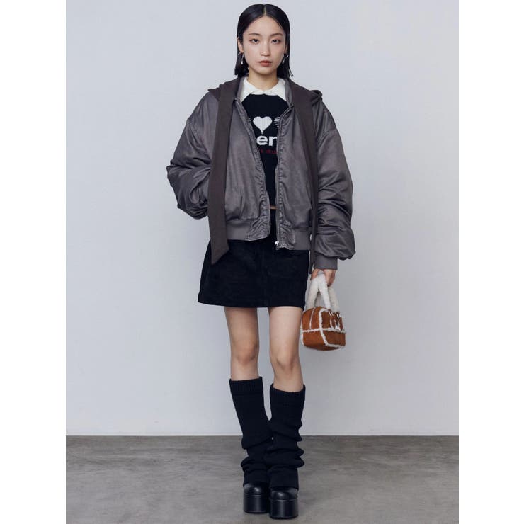 スカーフフーディナイロンブルゾン | EMODA | 詳細画像15 