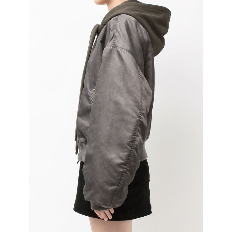 スカーフフーディナイロンブルゾン | EMODA | 詳細画像19 