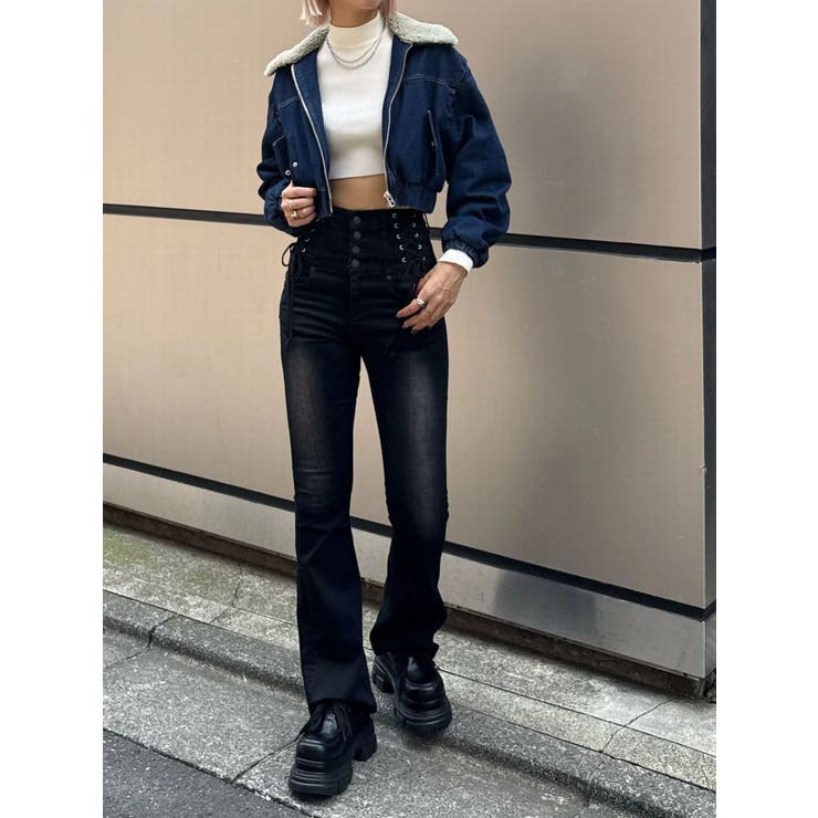 ボアカラーデニムブルゾン | EMODA | 詳細画像10 