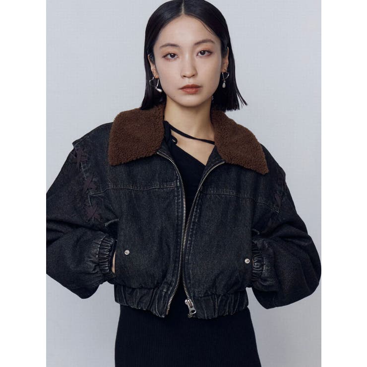 ボアカラーデニムブルゾン | EMODA | 詳細画像12 