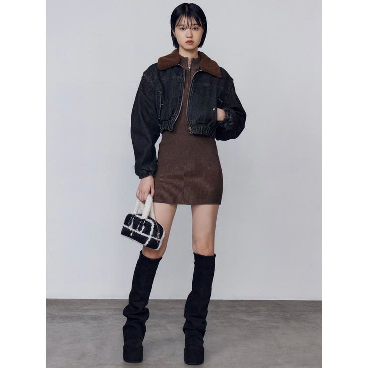 ボアカラーデニムブルゾン | EMODA | 詳細画像26 