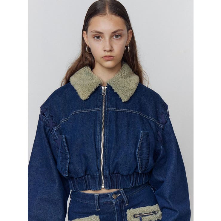 ボアカラーデニムブルゾン | EMODA | 詳細画像48 