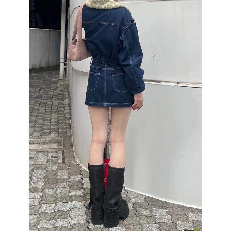 ボアカラーデニムブルゾン | EMODA | 詳細画像5 