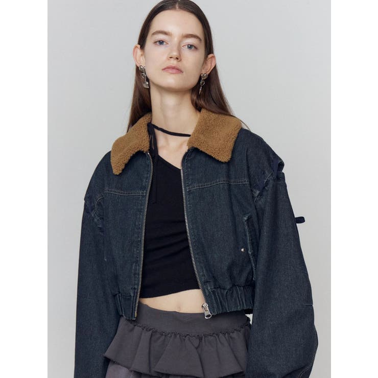 ボアカラーデニムブルゾン | EMODA | 詳細画像50 