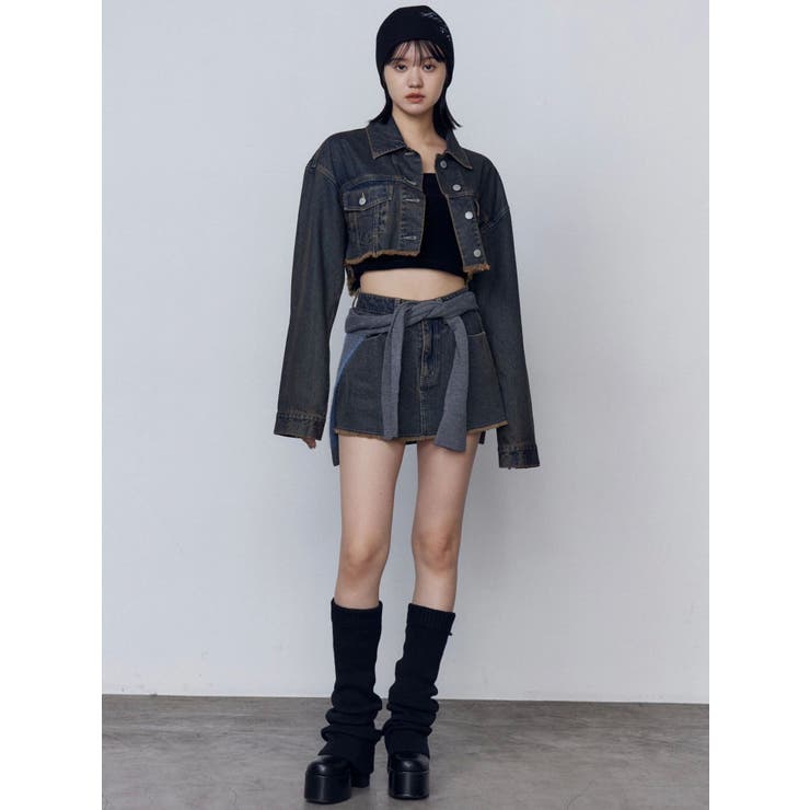 ショートデニムブルゾン | EMODA | 詳細画像18 