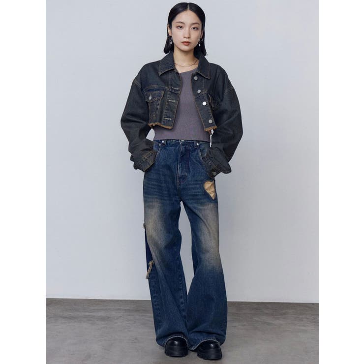 ショートデニムブルゾン | EMODA | 詳細画像24 