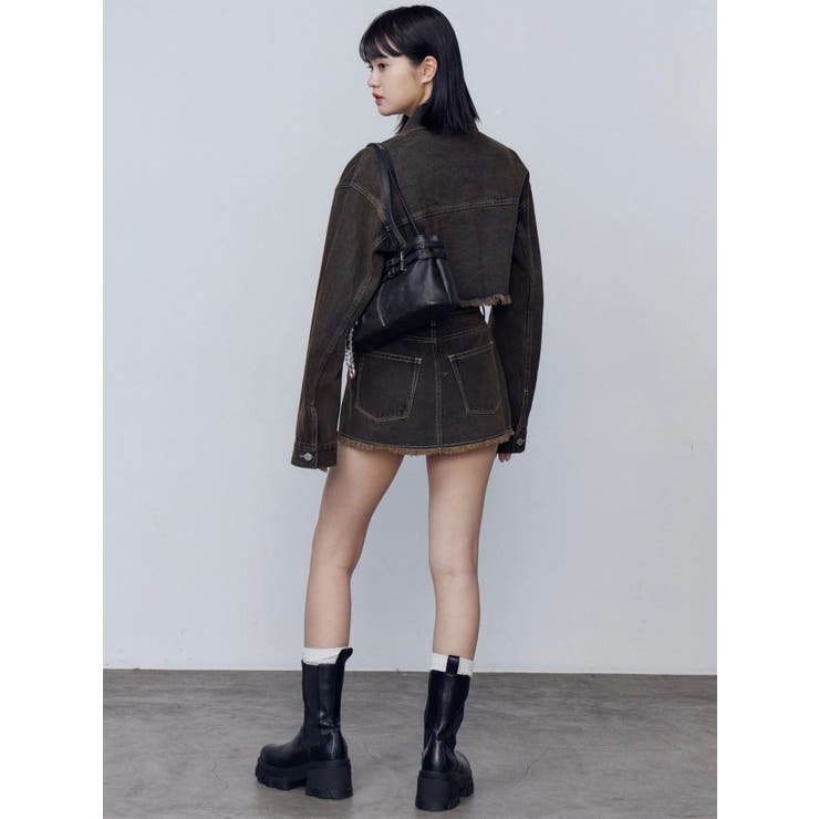 ショートデニムブルゾン | EMODA | 詳細画像8 