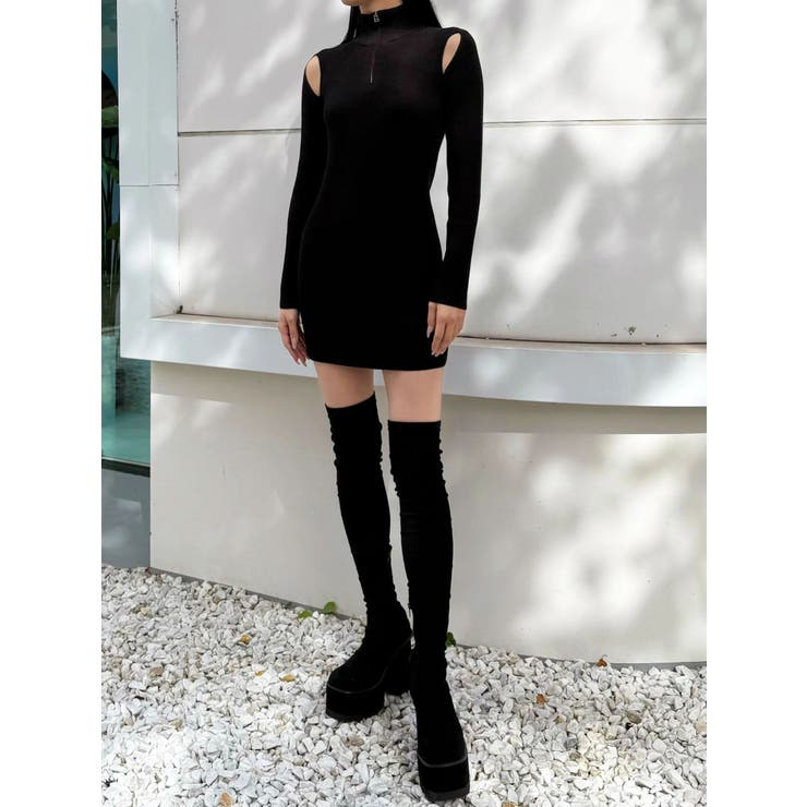 オープンリブジップニットワンピース | EMODA | 詳細画像10 