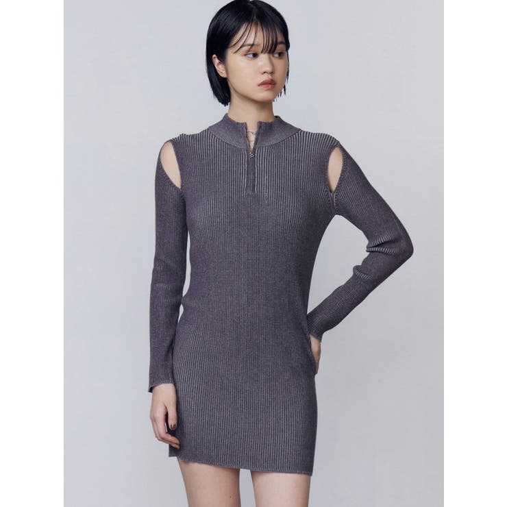 オープンリブジップニットワンピース | EMODA | 詳細画像14 