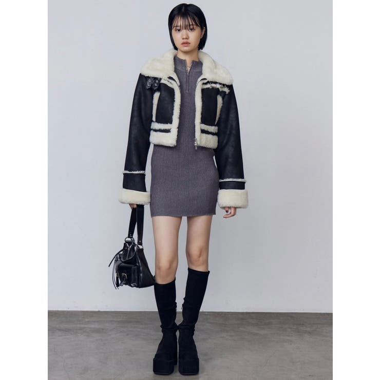 オープンリブジップニットワンピース | EMODA | 詳細画像19 