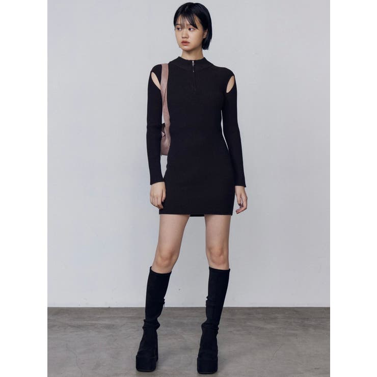 オープンリブジップニットワンピース | EMODA | 詳細画像24 