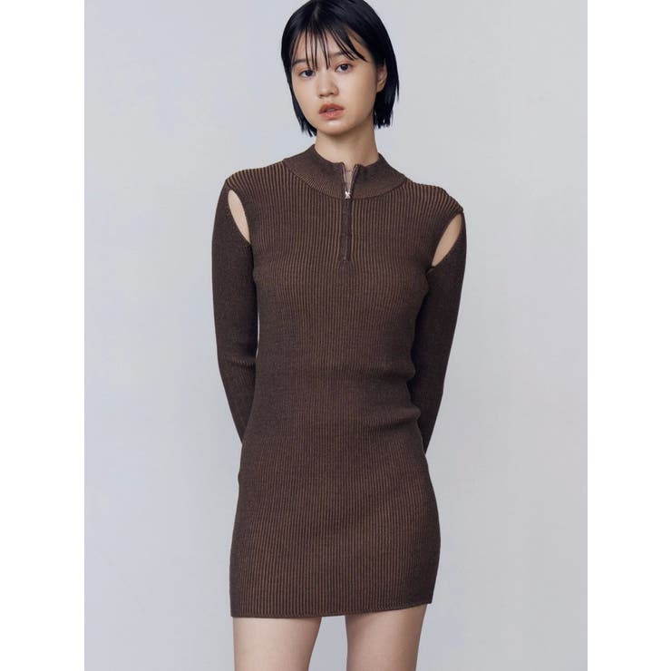 オープンリブジップニットワンピース | EMODA | 詳細画像30 