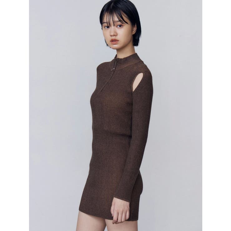 オープンリブジップニットワンピース | EMODA | 詳細画像31 