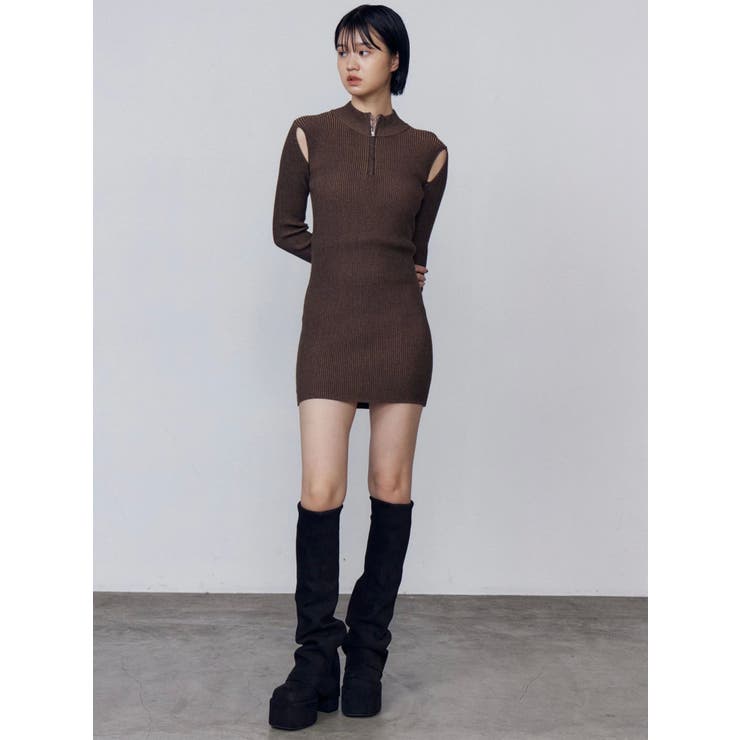 オープンリブジップニットワンピース | EMODA | 詳細画像32 