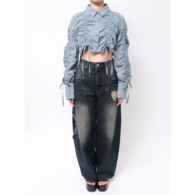 ストリングリボンショートシャツ | EMODA | 詳細画像47 