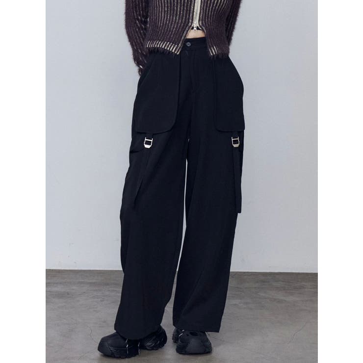 クロスベルトワイドパンツ | EMODA | 詳細画像1 