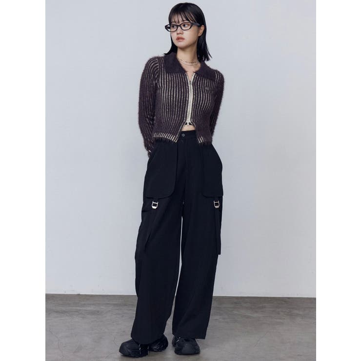 クロスベルトワイドパンツ | EMODA | 詳細画像3 