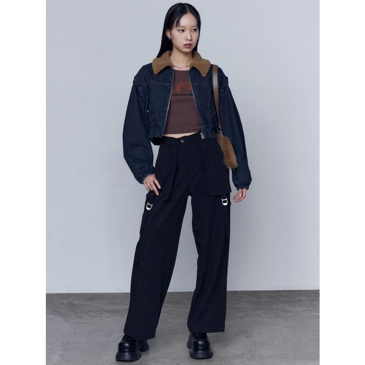 クロスベルトワイドパンツ | EMODA | 詳細画像8 