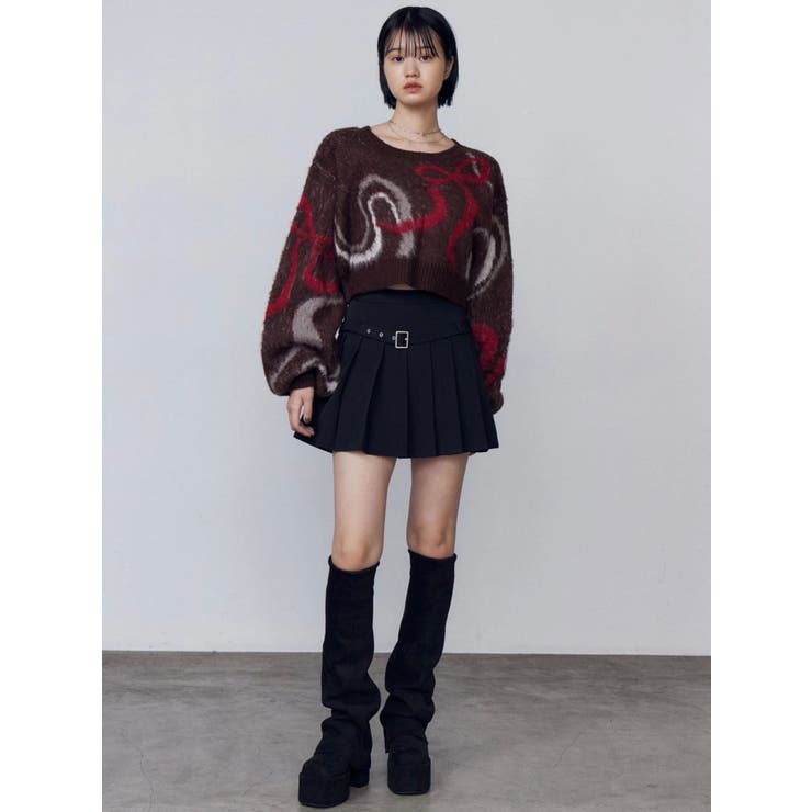 ベルトプリーツスカート | EMODA | 詳細画像8 