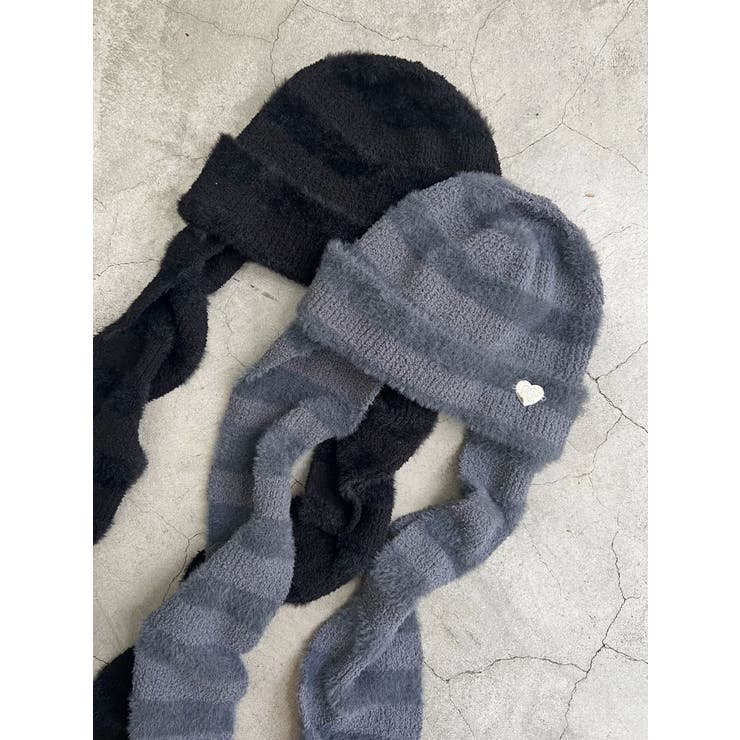 ストライプシャギー2WAYビーニー | EMODA | 詳細画像17 