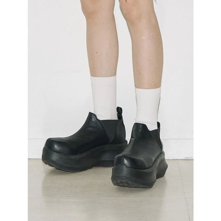 ブラック | 【VEQUM】SIDE GORE ANKLE BOOTS | EMODA
