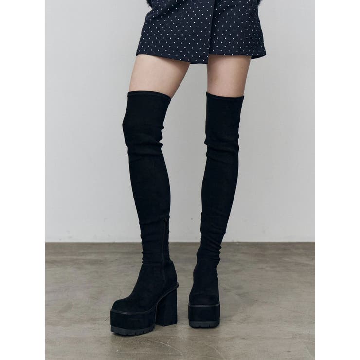 スクエアフィットロングブーツ | EMODA | 詳細画像2 