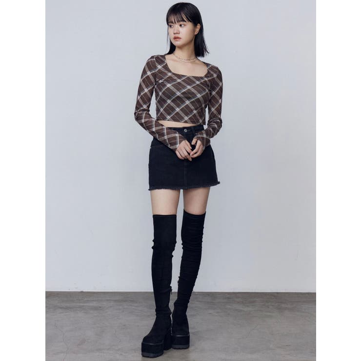 スクエアフィットロングブーツ | EMODA | 詳細画像23 