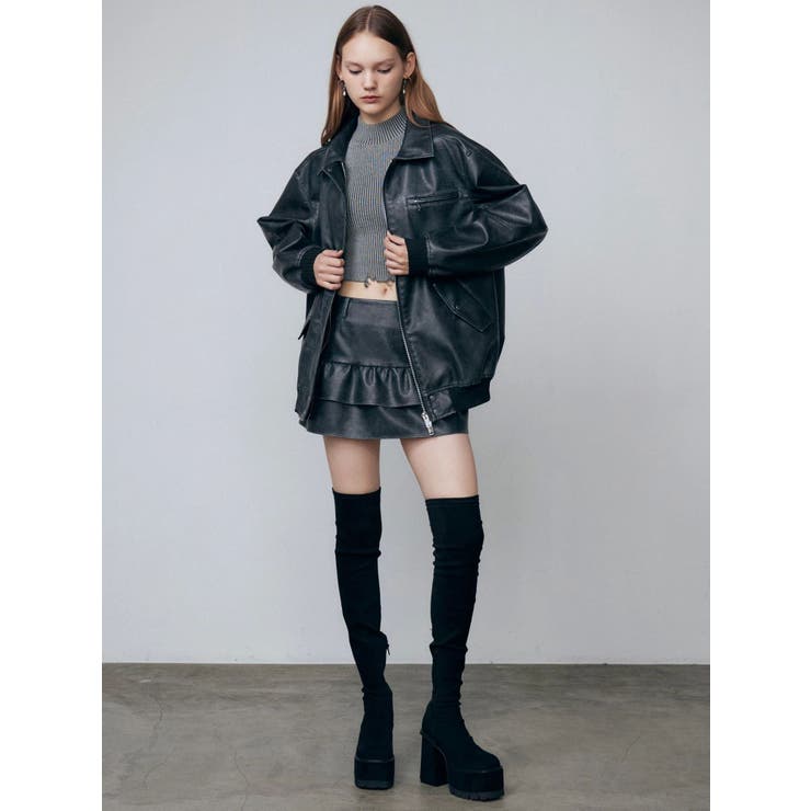 スクエアフィットロングブーツ | EMODA | 詳細画像28 