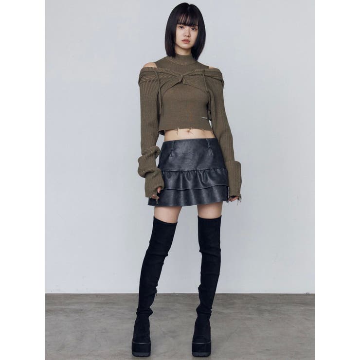スクエアフィットロングブーツ[品番：MKSW0065822]｜EMODA