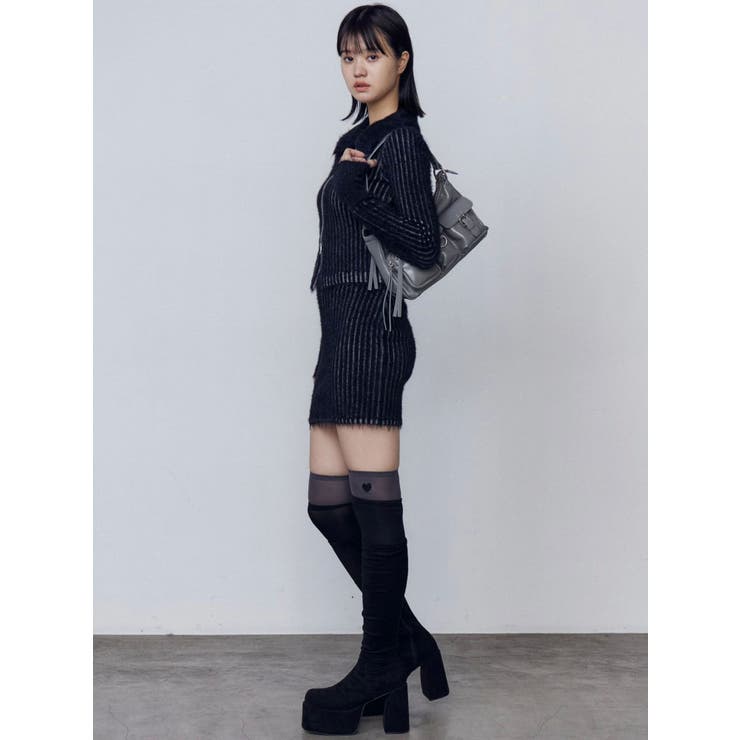 emoda エモダ バルキープランプフィットブーツ ロングブーツ LARGE エモダ EMODA バルキープランプフィットブーツ （ブラック