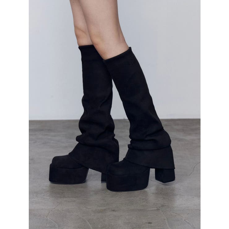 フレアカバーフィットブーツ ルーズフレアカバーフィットブーツ（ブーツ）｜EMODA（エモダ