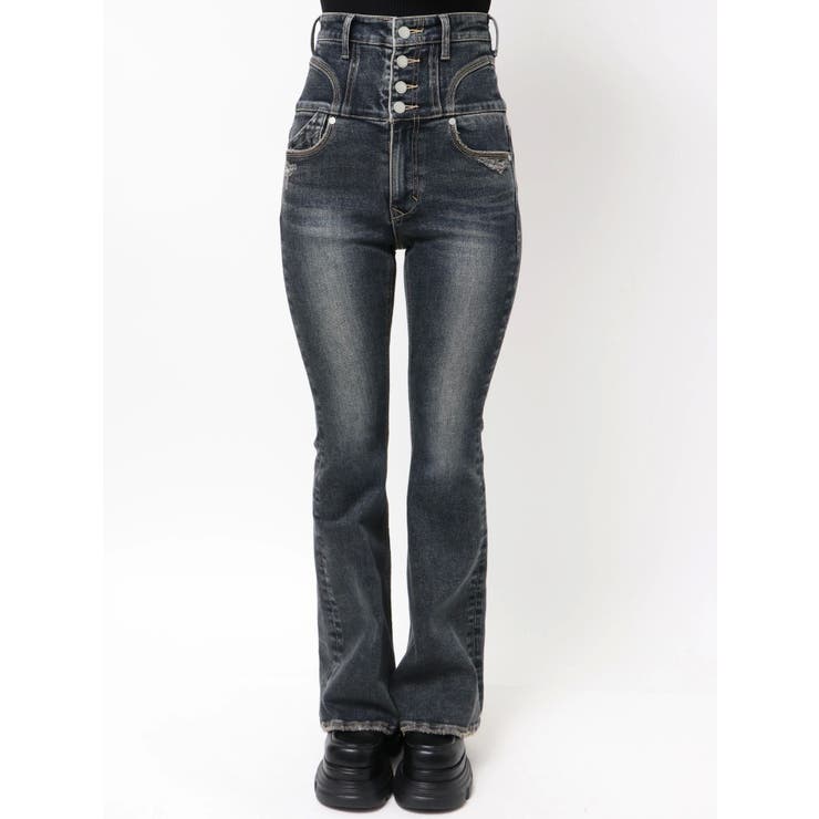 スーパーハイウエストフレアパギンス | EMODA | 詳細画像42 