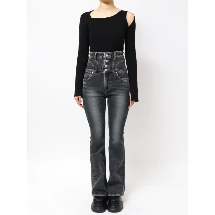 スーパーハイウエストフレアパギンス | EMODA | 詳細画像50 