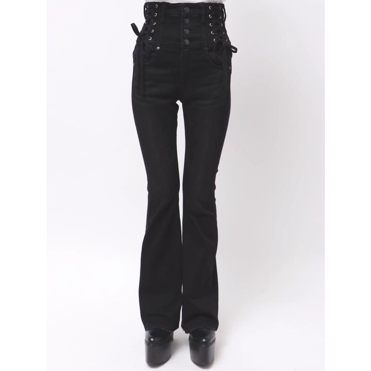 スリーレスアップハイウエストフレアパギンス | EMODA | 詳細画像20 