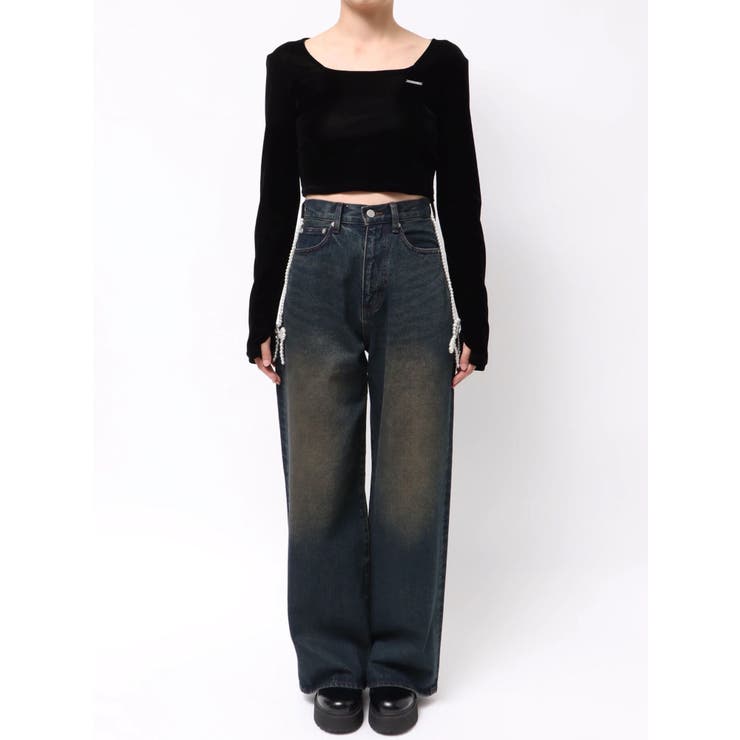 サイドパールルーズジーンズ | EMODA | 詳細画像32 