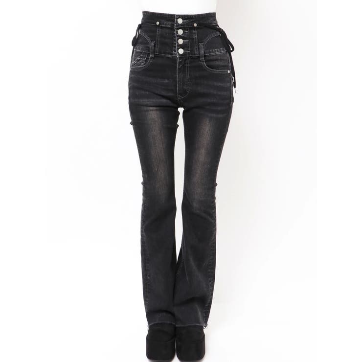 リボンハイウエストフレアパギンス | EMODA | 詳細画像36 