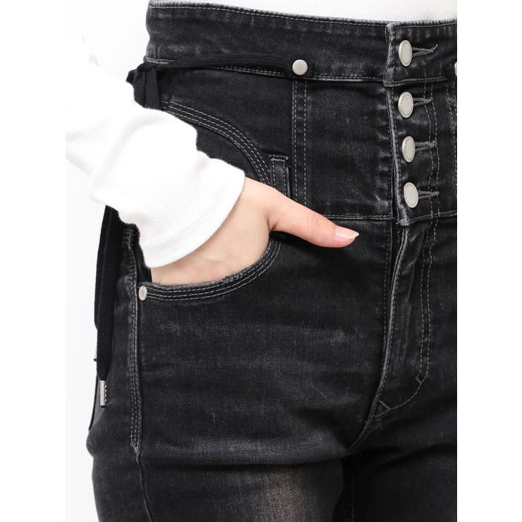 リボンハイウエストフレアパギンス | EMODA | 詳細画像40 