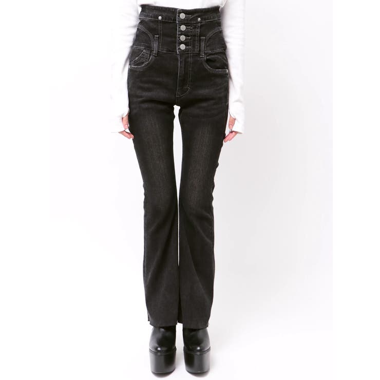 リボンハイウエストフレアパギンス | EMODA | 詳細画像44 