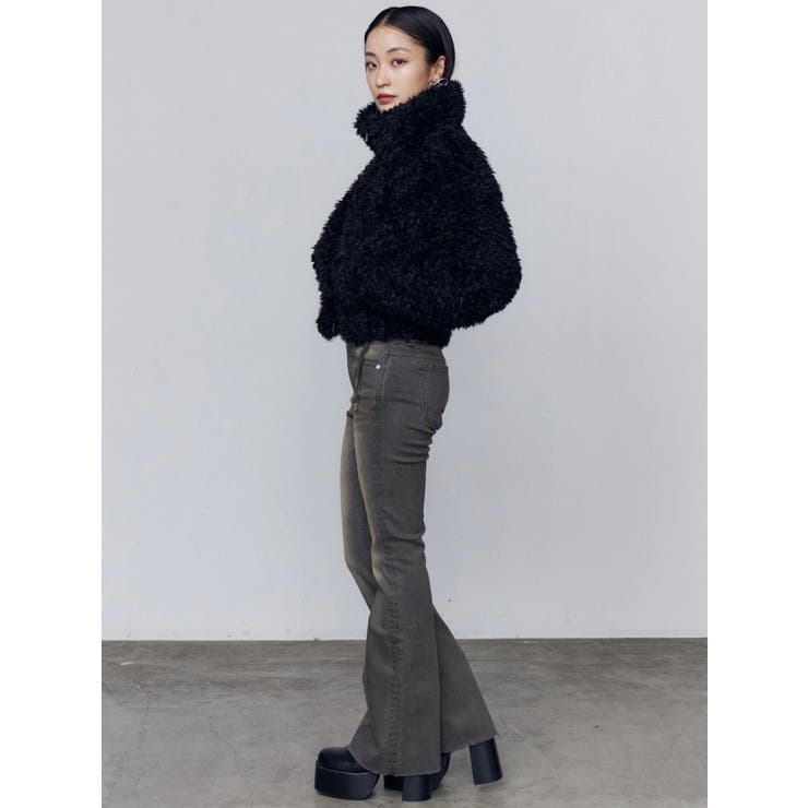 リボンハイウエストフレアパギンス | EMODA | 詳細画像8 