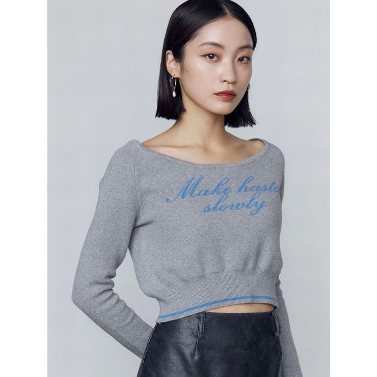 フロントロゴクロップニット | EMODA | 詳細画像16 