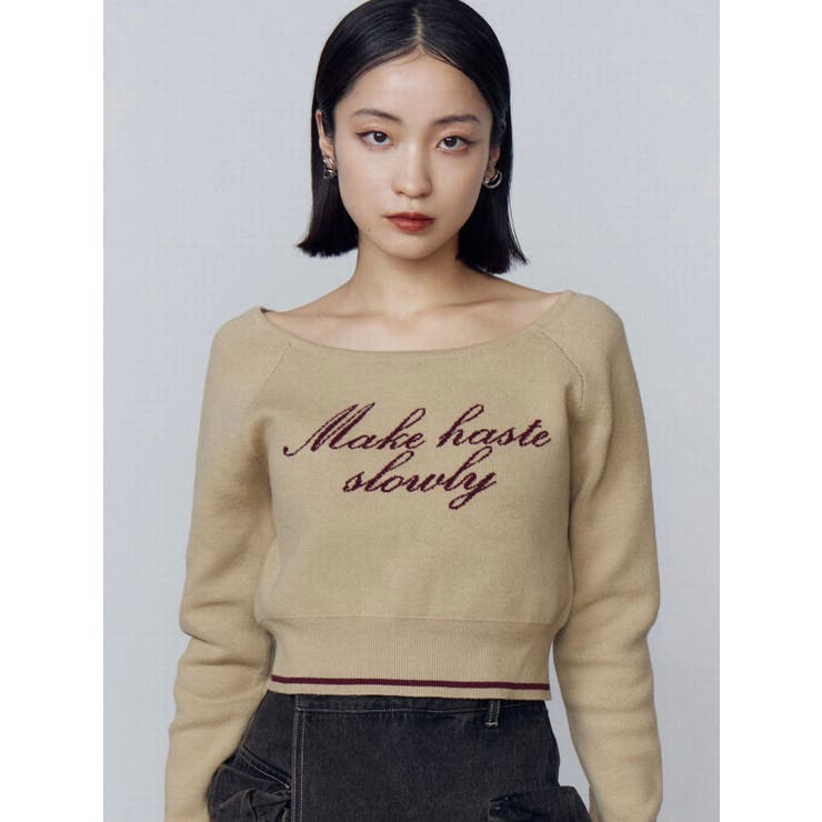 フロントロゴクロップニット | EMODA | 詳細画像18 