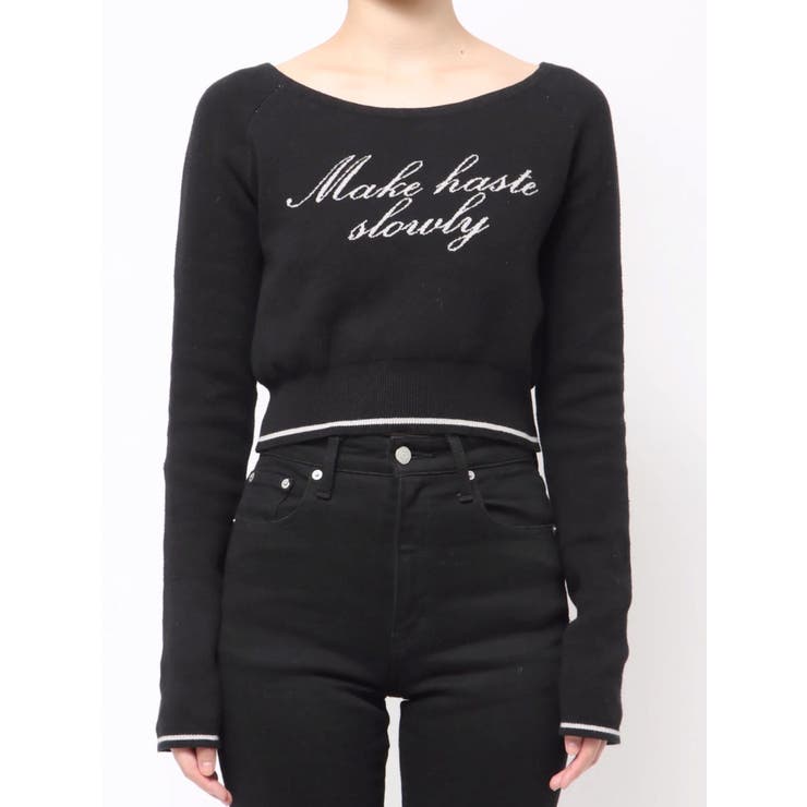 フロントロゴクロップニット[品番：MKSW0065834]｜EMODA（エモダ