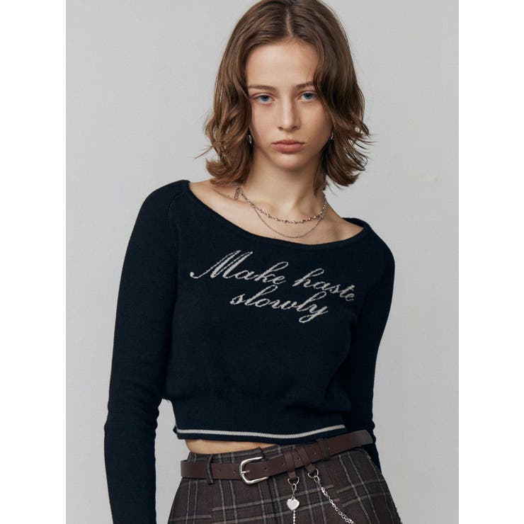 フロントロゴクロップニット | EMODA | 詳細画像30 