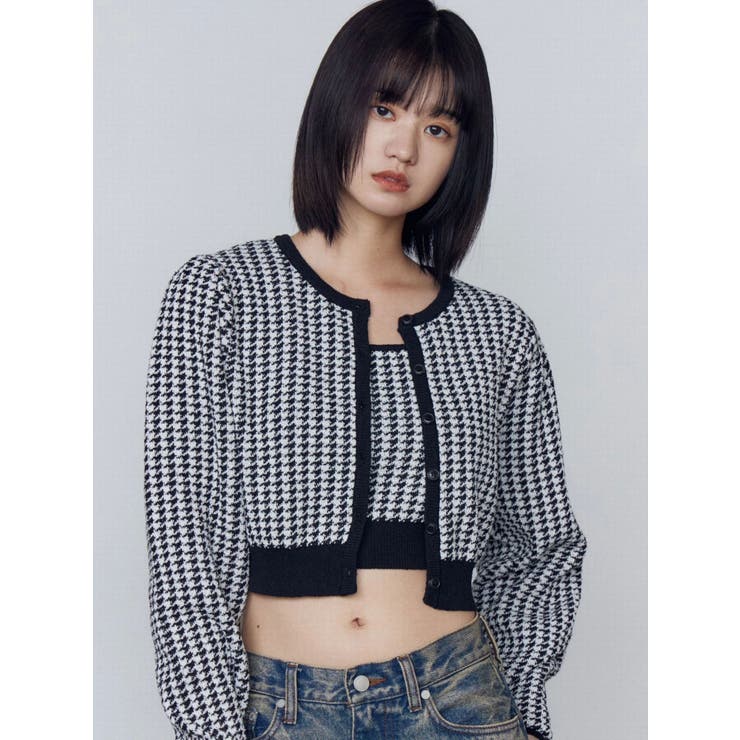 ハウンズトゥースツインニット | EMODA | 詳細画像10 